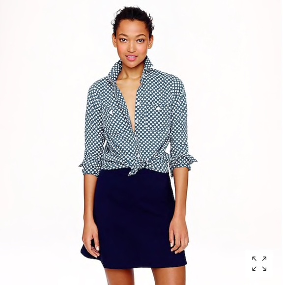 J. Crew Tops - J. Crew Chambray Workshirt in Flower Bud size 8